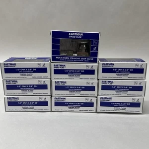10 Pack Eastman 3/8" OD X 1/2" CPVC Compression Straight Stop Valve 04346LF NEW - Picture 1 of 3