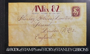 GB 1982 Ovpt "ANPEX 82" Brisbane on Story of Stanley Gibbons Prestige booklet - Picture 1 of 6