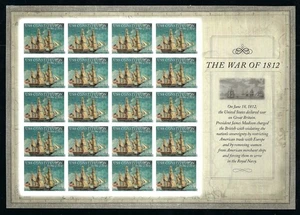 US 4703a WAR OF 1812 BICENTENNIAL IMPERF PANE OF 20 FROM PRESS SHEET MNH VF-XF - Picture 1 of 2