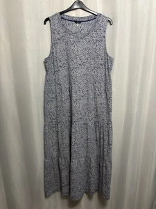 -871 Joules Sz 20 Navy&White Tiered Soft Cotton 55”Long Jayne Maxi Dress - Picture 1 of 6