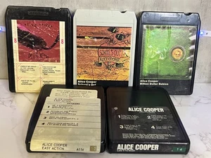 ALICE COOPER 8-Track Lot (5) Billion Dollar Babies/Killer/School's Out +More - Picture 1 of 1