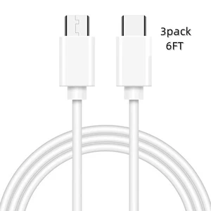 3 Pack 6FT USB-C Charger Cable Fast Charge For Samsung Galaxy S24 S23 S22 S21 - Picture 1 of 5