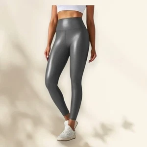 Leggings Yogalicious Imitación Cuero Apretados al Tobillo Forrados de Vellón Gris Talla L Nuevos con Etiquetas - Imagen 1 de 6