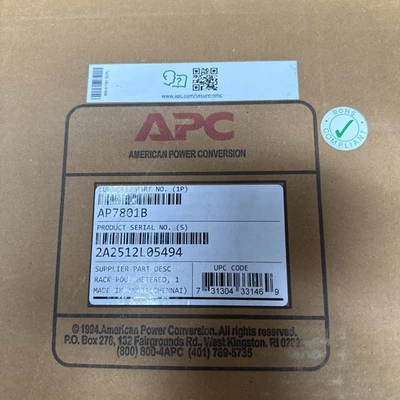 APC AP7801B 8-Port 20A 120V Rack Mountable Power Distribution Unit - Image 1 of 4