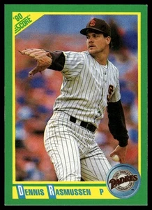 1990 Score #129 Dennis Rasmussen - Picture 1 of 2