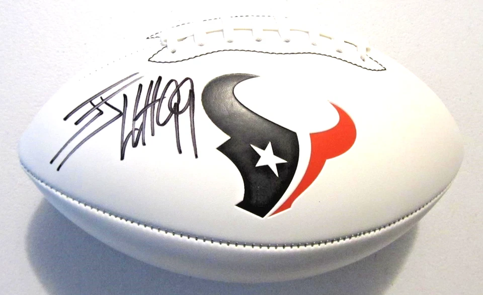 JJ WATT подписанный футбол полный размер - TEXANS #99 w/игрок голографический + доставка бесплатно! - Изображение 1 из 4