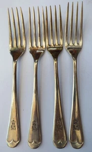 4 Commemorative Queen Elizabeth II 1952 Silver Plated Forks by C Dixon & Co Ltd - Picture 1 of 7
