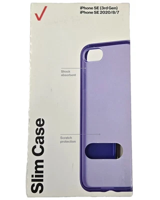 Capa fina Verizon fabricante de equipamento original para iPhone SE 3ª geração e iPhone 8 e iPhone 7 Periwinkle - Imagem 1 de 2