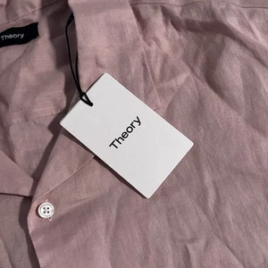 Theory Men's Size Large 100% Linen Viola Precise Linen Short Sleeve Shirt L $160 - Picture 1 of 6