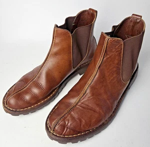 Cole Haan Damen braun Leder Chelsea Stiefeletten Größe 9,5 geteilte Zehenpartie Brasilien - Bild 1 von 9