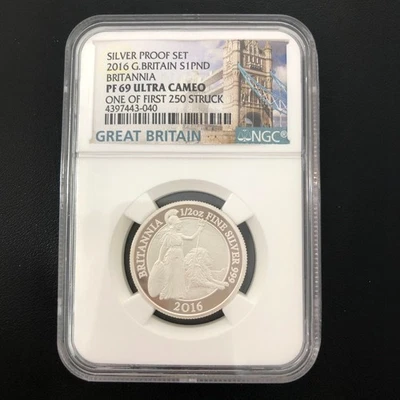 2016 Britannia 1/2Oz Silver Proof Coin S1PND NGC PF69 Ultra Cameo H1507 - Image 1 of 4
