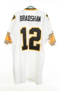 Terry Bradshaw 1970 Pittsburgh Steelers Jersey Size 52 Mitchell Ness White #12 - Picture 1 of 6