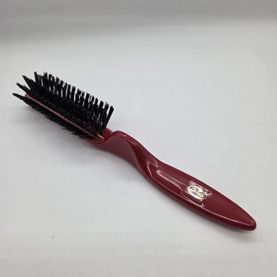 Escova de estilo vintage GOODY 8,5" VERMELHA alça de polegar cerdas de náilon Hi-Lo - Imagem 1 de 4