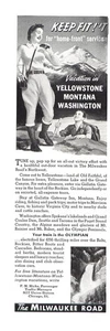 1942 Milwaukee Road: Keep Fit for Home Front Service Vintage Print Ad - Picture 1 of 1
