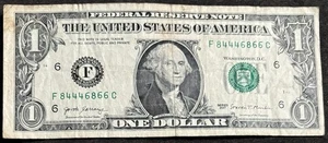 2017 Atlanta $1 Bill Trinary Devil 666’s Even Numbers Triple Pair Note - Picture 1 of 2