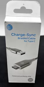 Charger -Sync Braided Cable For Type C 4ft - Picture 1 of 10