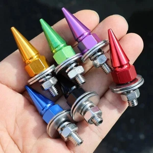 4× M6 Gewinde Spitze Schraube CNC Auto Styling Kennzeichen Schrauben Scheibe Zubehör - Bild 1 von 14