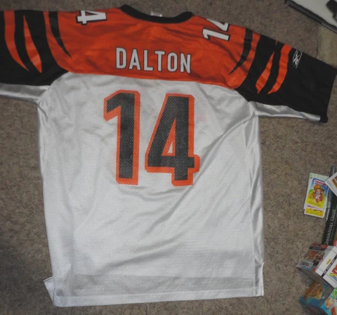ANDY DALTON #14 REEBOK CINCINNATI BENGALS NFL EQUIPMENT JERSEY White~Size XL Cover
