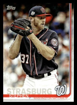 2019 Topps Mini Stephen Strasburg  Print Run: 291 356 Washington Nationals - Image 1 of 2