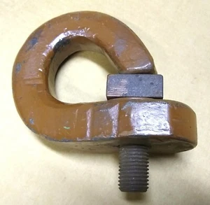 Gancho de elevación de troqueles de 3 toneladas 1"-8 roscas anillo ojo perno cadena polipasto puente grúa herramienta - Imagen 1 de 2