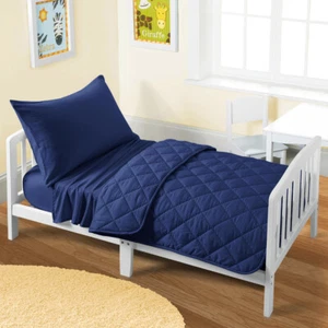 4-teiliges Kinderbett Quilt Set Pflegeleicht Baby Bettdecke Set Schöne Satte Farben - Bild 1 von 18