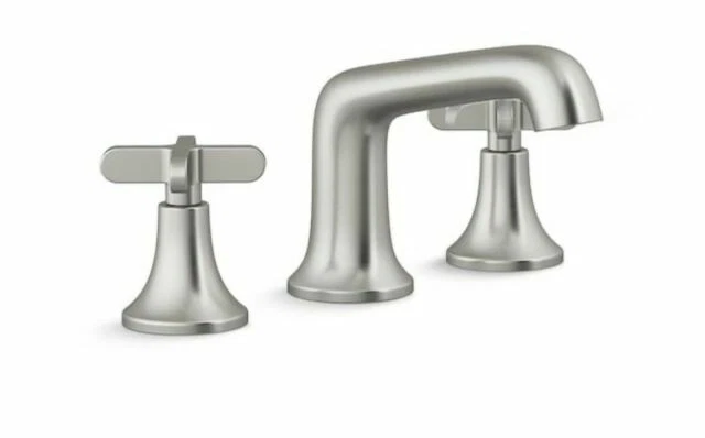 Kohler Setra Widespread bathroom sink faucet with cross handles (K-R29666-3D-CP)