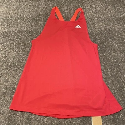 Adidas Womens Tank Top XS Power Pink Designed 2 Move Training Aeroready NWT - Image 1 of 4