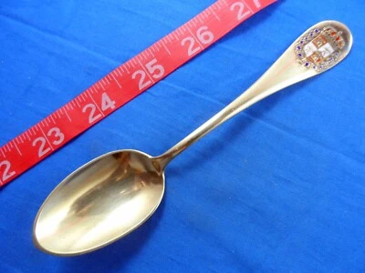 Cuchara de recuerdo antigua de plata esterlina con cresta esmaltada de Florida de 5-3/4" Durgin Foto 1 de 4