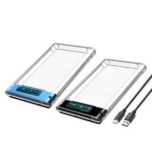 2.5inch Transparently USB C Hard Drive Enclosure USB3.0 SSD Case for Laptops - Photo 1/9