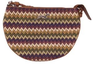 Bimba y Lola Multi Color Woven Leather Cosmetic Handbag Purse Crossbody Bag - Picture 1 of 3