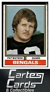 Pat Matson 1974 Topps Parker Brothers Pro Draft #9  Cincinnati Bengals