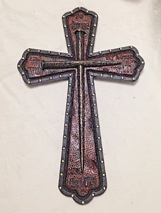 Wandkreuz Western Style rustikal Leder und Nägel (RA4032) - Bild 1 von 11