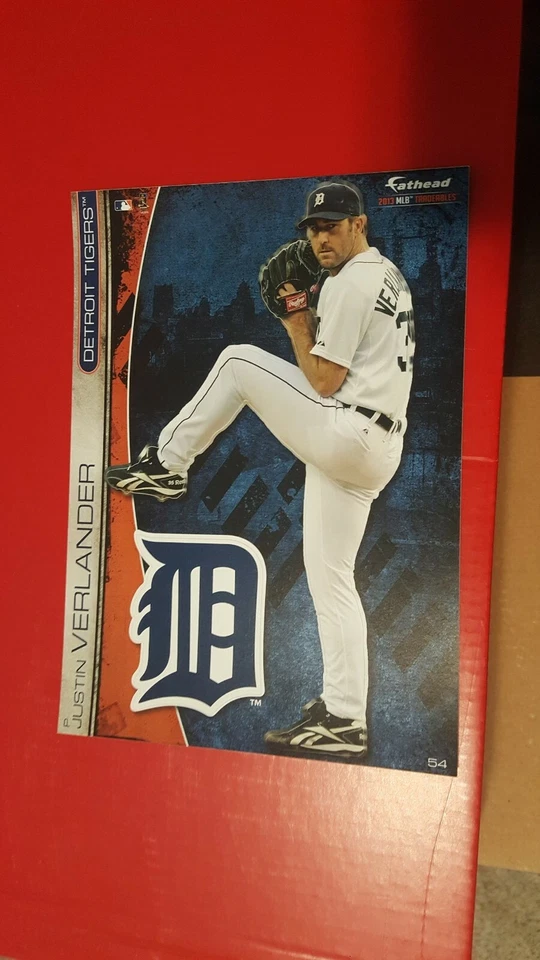 DETROIT TIGERS JUSTIN VERLANDER 2013 MLB FATHEAD TRADEABLES 5 X 7  - Image 1 of 1