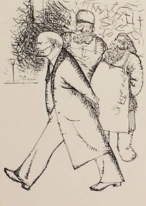 Vintage print Russian communist party leader Lenin with followers portrait - Picture 1 of 11