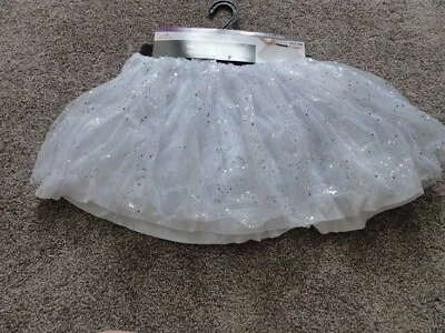 NEW LADIES WHITE & SILVER SPARKLY TUTU SIZE LARGE/ X-LARGE BY WAY TO CELEBRATE - Image 1 of 4