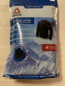 Reebok Men's Pro Series Base Layer Long Sleeve Crew Shirt Size 2 XL 50/52  Black - Picture 1 of 1