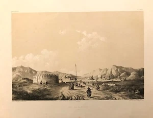 Persia.Flandin.Tour de Mamecenis,Chiraz .Original lithography.Paris 1851 - Imagen 1 de 1