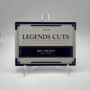 Bill Dickey 2017 National Treasures Legends Cuts Booklet Materials Dual Bat 3/20 - Picture 1 of 5