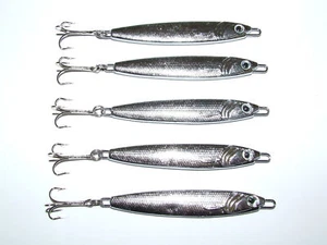 5 x FFT 20 30 40 60g Silver Stinger Spinner lure Mackerel Bass Cod Mackerel  - Picture 1 of 2