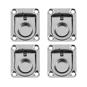 4 piezas Cuadrado para Barco 65 mm Montaje al ras Anillo de tracción Pestillo Mango de elevación Cubierta Marina Escotilla - Imagen 1 de 4