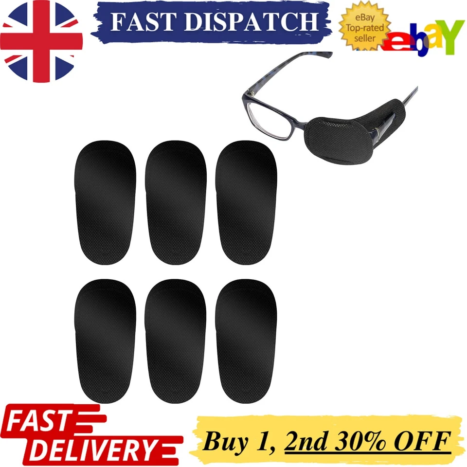 LUTER 6pcs Eye Patches for Glasses Fabric Eye Patch to Covers Left & Right Amblyopia
