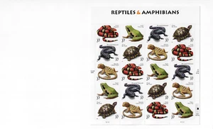US Stamps/ Sheet/Postage Sct #3818a Reptiles/Amphibians MNH F-VF OG FV $7.40 - Picture 1 of 1