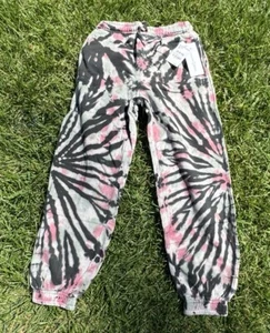 Treasure & Bond Kids 8-10 Elastic Waist Drawstring Sweatpants Cream Tie Dye New! - Picture 1 of 8
