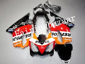 Fit for CBR600 F4i 2004-2007 Repsol Black Orange ABS Injection Mold Fairing Kit - Foto 1 di 5