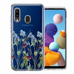 For Samsung Galaxy A20 Dried Flowers Double Layer Phone Case Cover - Picture 1 of 1