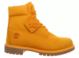 Timberland 6" Premium WATERPROOF Orange Nubuck Boots 50th Anniversary A5VJN Men - Picture 1 of 24