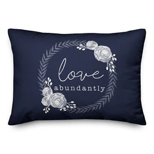 Creative Products Love Abundtantly Wreath 20 x 14 Spun Poly Pillow - Picture 1 of 3