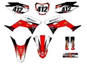 2019-2023 CRF 250 F VELOCITY Red Senge Graphics Kit Compatible with Honda - Picture 1 of 10