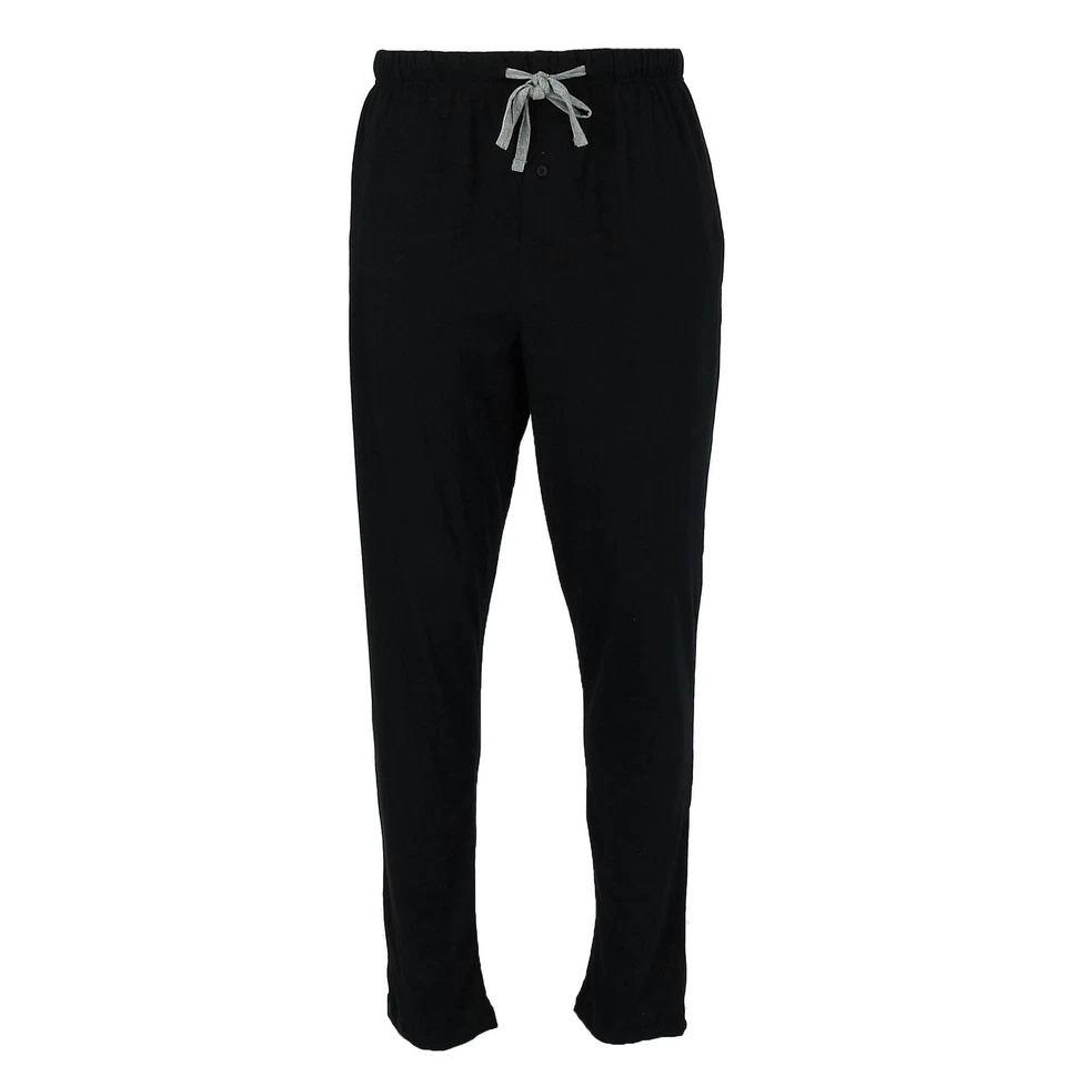 Pantalones de pijama Hanes para hombre X Temp tejido salón con puños 4xl negro botón mosca Foto 1 de 1