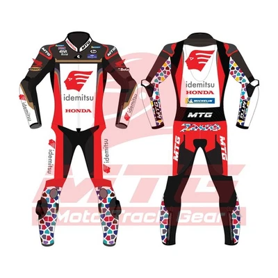 Traje de carreras Takaaki Nakagami 2025 MotoGP - cuero auténtico, diseño Honda Foto 1 de 4